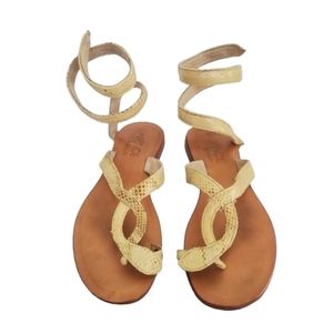 L*space By Cocobelle Tan Snake Wrap Sandals Size 10